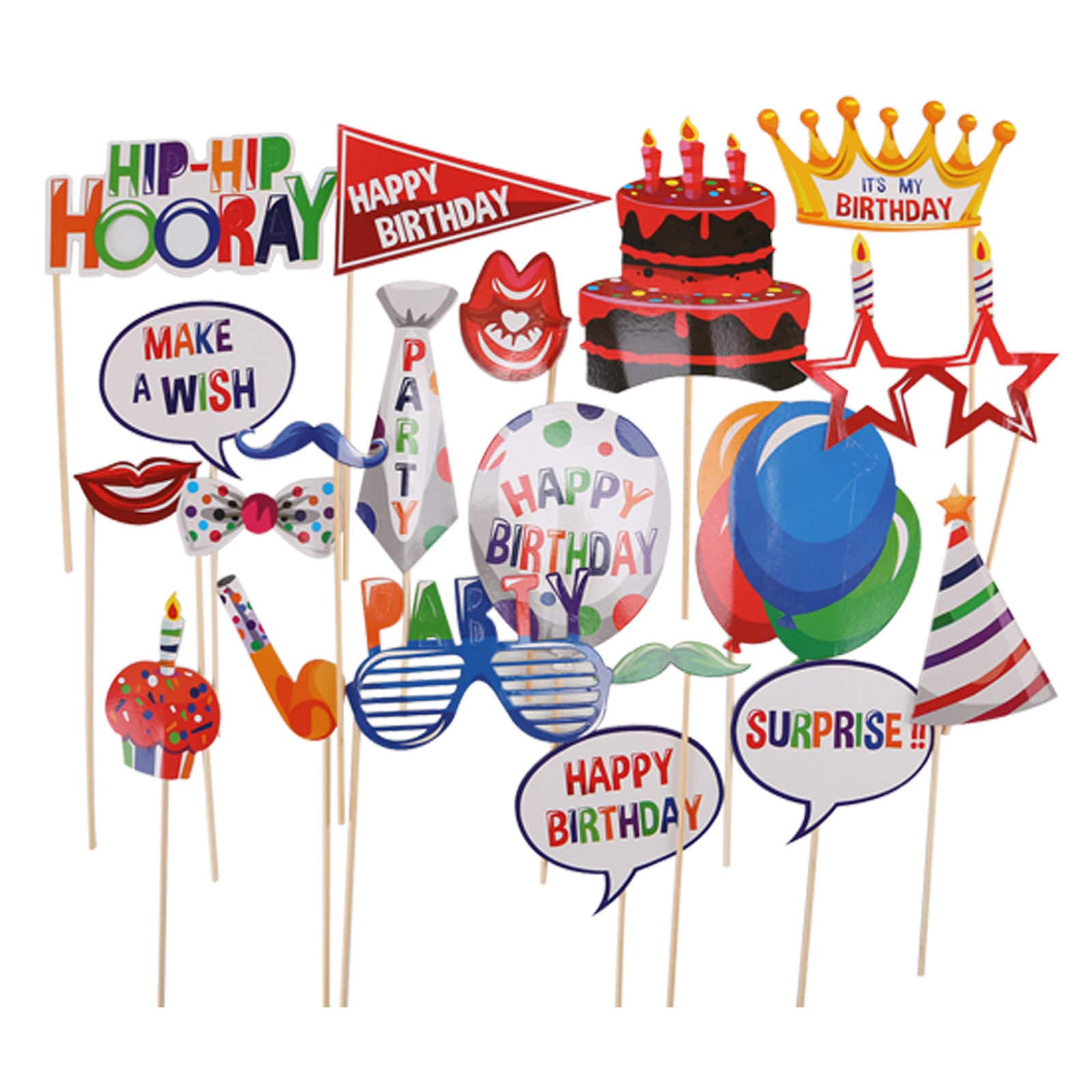 Photo Booth Props Birthday Party Accessories 22 Piece Selfie Etsy