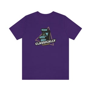 Chemise darcade de formation classique T-shirt de jeu vidéo rétro vintage pour les fans de Pac-Man, Galaga, Donkey Kong, Space Invaders et plus encore Team Purple