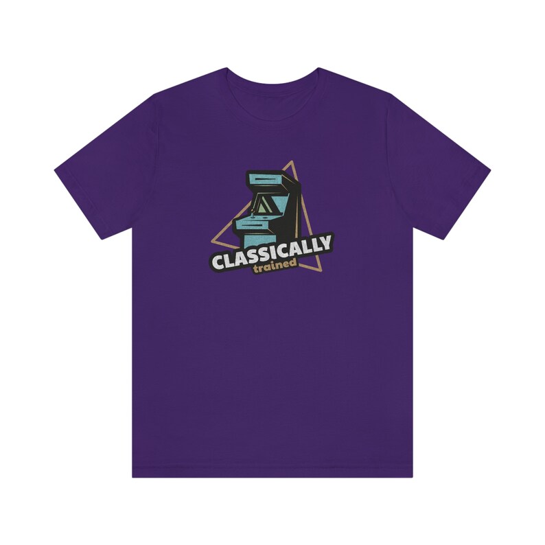 Chemise darcade de formation classique T-shirt de jeu vidéo rétro vintage pour les fans de Pac-Man, Galaga, Donkey Kong, Space Invaders et plus encore Team Purple