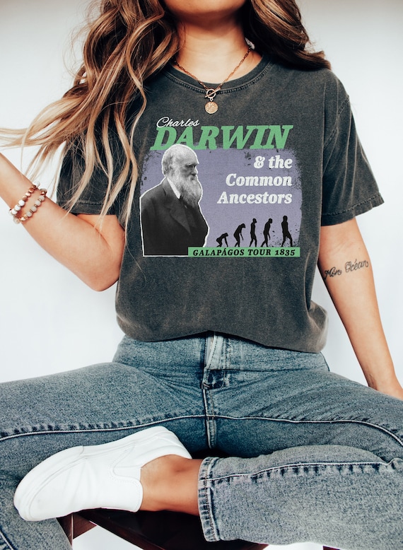 Charles Darwin Shirt Funny Evolution Band Tshirt Retro Bootleg 90s Inspired Vintage Tee Etsy UK