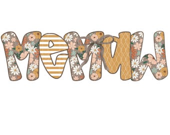 Memaw floral d&#39;automne PNG - Design par sublimation (téléchargement numérique)