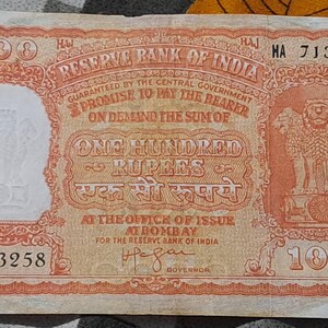 Banconota da cento rupie haz, carta moneta originale, chiamami al 7808669948