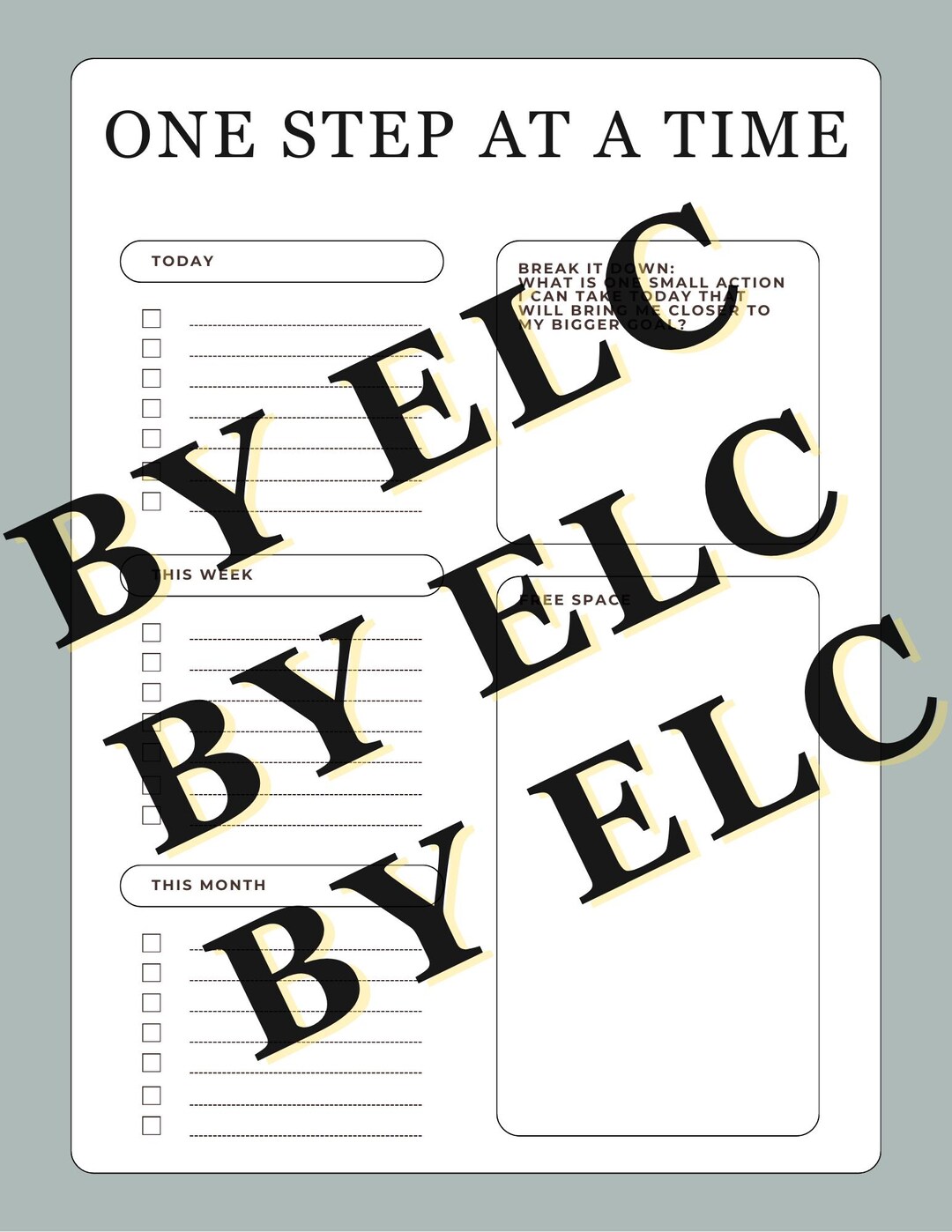 One Step at a Time - Daily to Do List - Etsy
