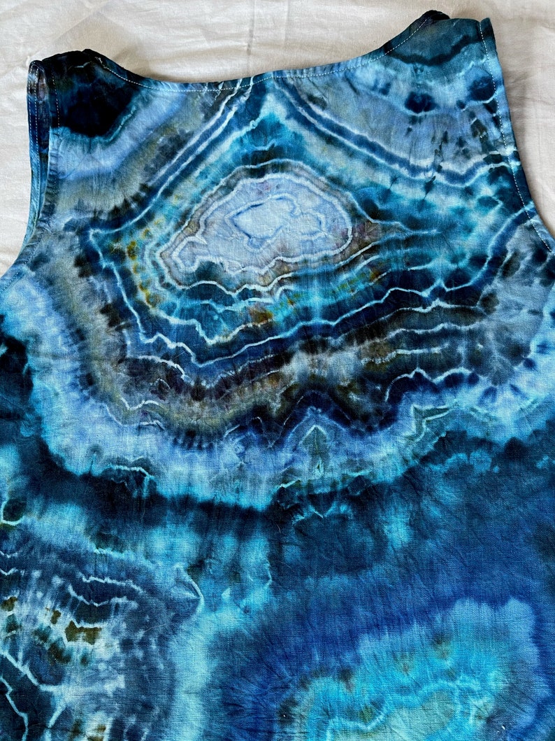 festival dress ice dye dress Ladies S linen dress tie dye dress boho dress hippie dress