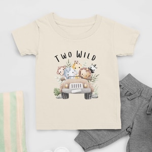 Two Wild Birthday Shirt: Safari 2nd Birthday - Toddler Boys