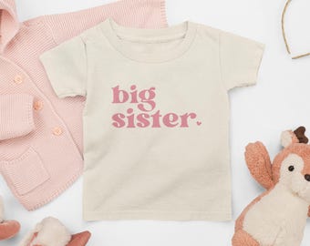 Big Sister Announcement Shirt: Boho Toddler Tee, Pregnancy Reveal