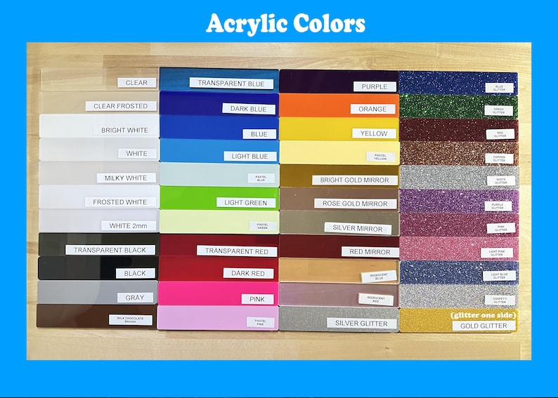 Acrylic Sheets (1/8") - CO2 Laserable - Glowforge Pro and Plus 12"x20" - Buy More, Save More image 2