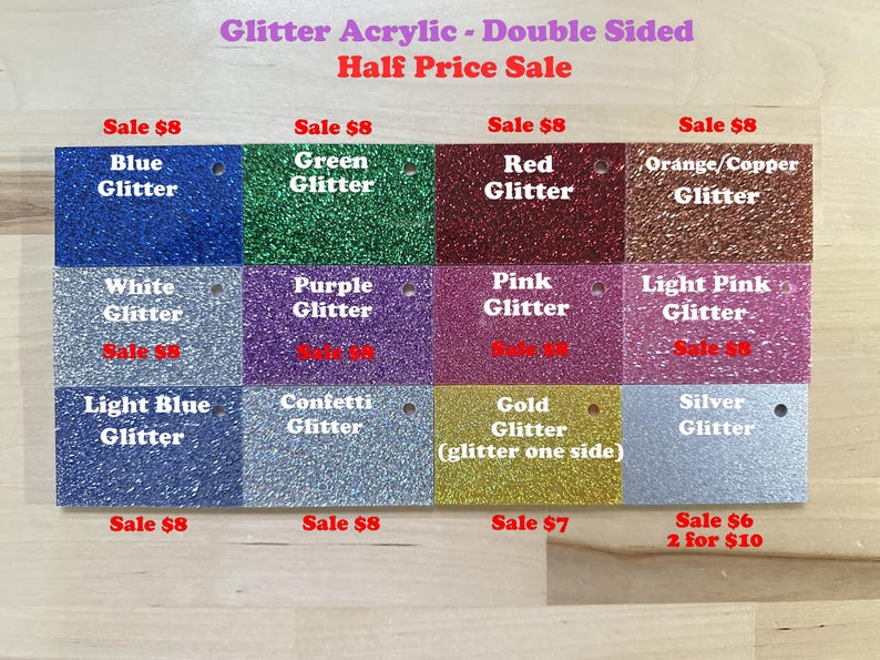Acrylic Sheets (1/8") - CO2 Laserable - Glowforge Pro and Plus image 2