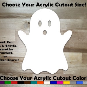 Ghost Shape - Acrylic Cutout - Halloween Blanks - Cricut - Indoor or Outdoor - Color Front, Back & Edges - Laser Cut - Shutter Charm