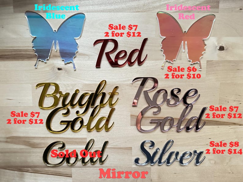 Acrylic Sheets (1/8") - CO2 Laserable - Glowforge Pro and Plus image 3