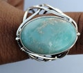 Genuine Turquoise Ring, Silver Turquoise Ring, Copper Turquoise Ring, Sterling Silver Ring, Blue Ring, Boho Turquoise Ring, Turquoise Ring product logo