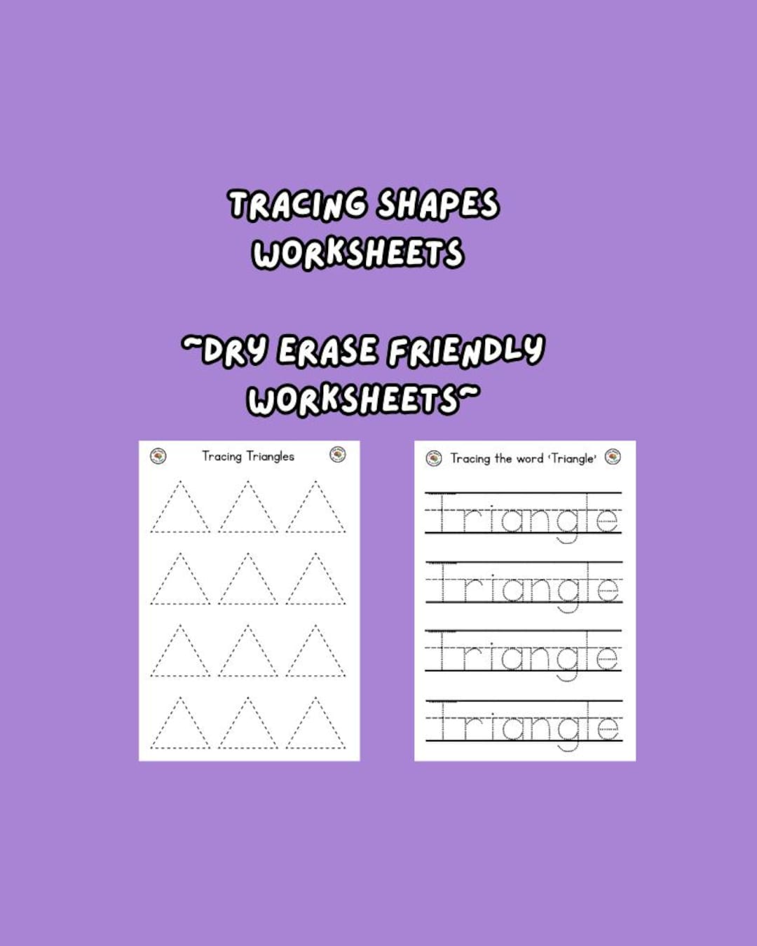 Laminated Shape Tracing Worksheets for Early and Special Education/slp ...