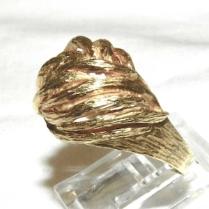 14k Bipass Dome Ring Heavy solid 14k