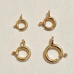 14k Spring Ring Clasp 4mm -6mm Bracelet DIY Repair Necklace