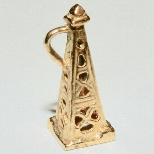 Vintage 14k Oil Derrick Pendant shops Charm