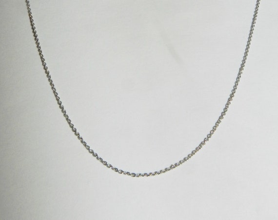 14k White Gold Cable Chain 1.1mm 18 Inch Pendant … - image 5