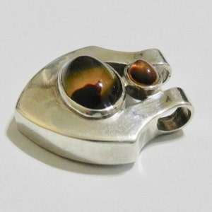 Silver Tiger Eye Slide Pendant FREE SHIP