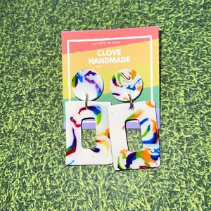 Rainbow Tie-Dye Earrings