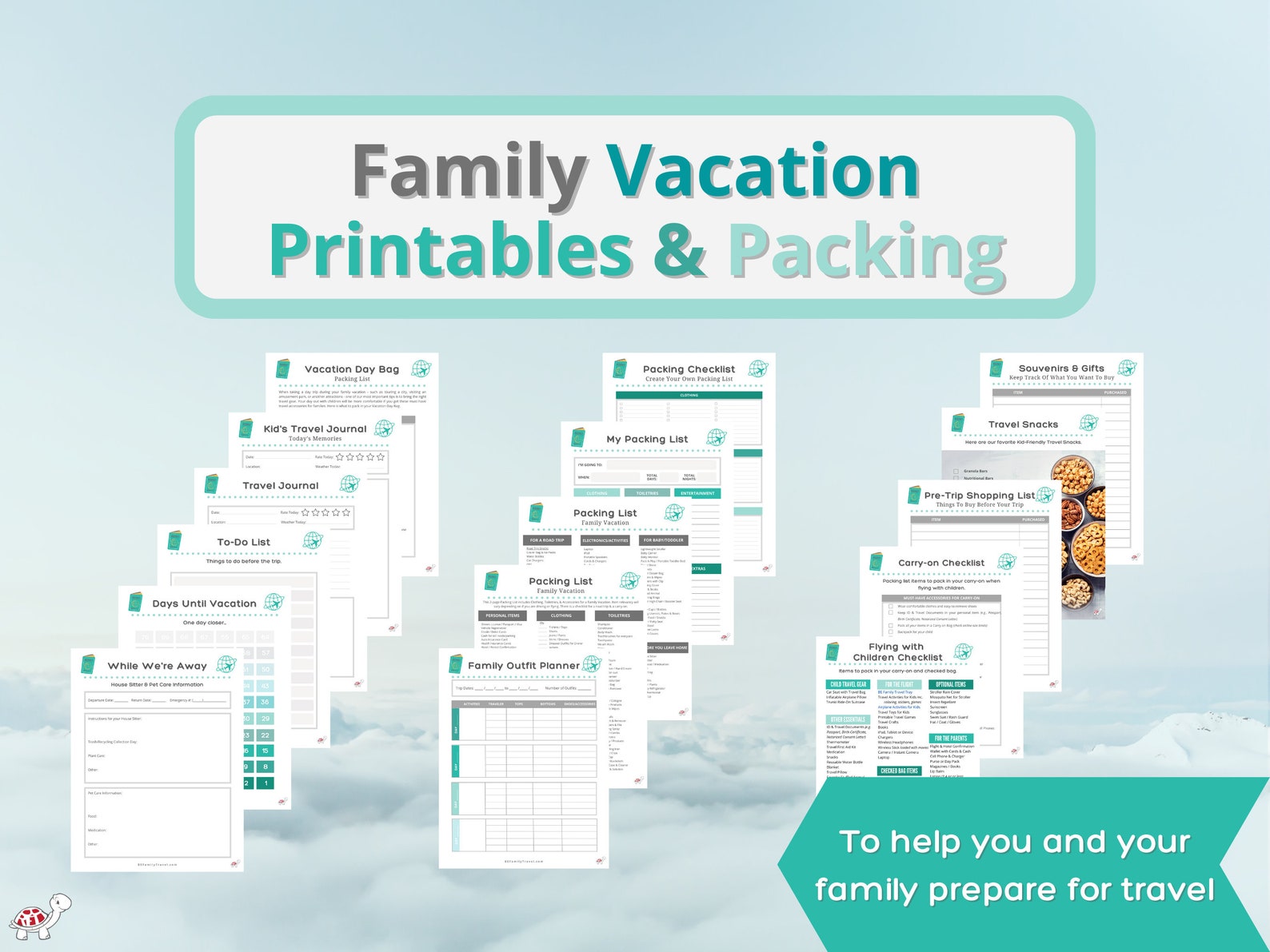 Printable Family Travel Planner - Vacation Planning Guide (65 Pages ...