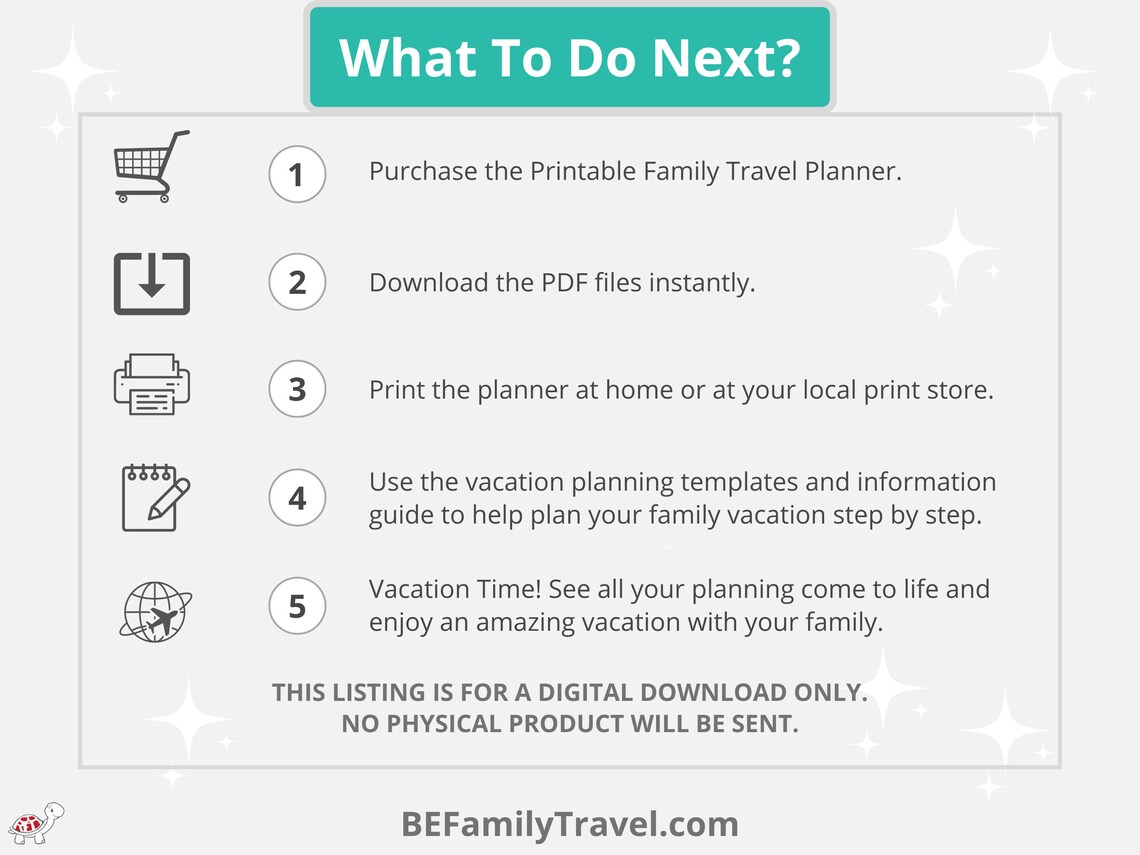 Printable Family Travel Planner: Vacation Planning Guide (65 Pages ...