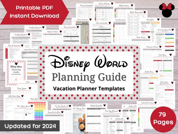 Disney World Planning: Long/Short Term Checklist with Printable