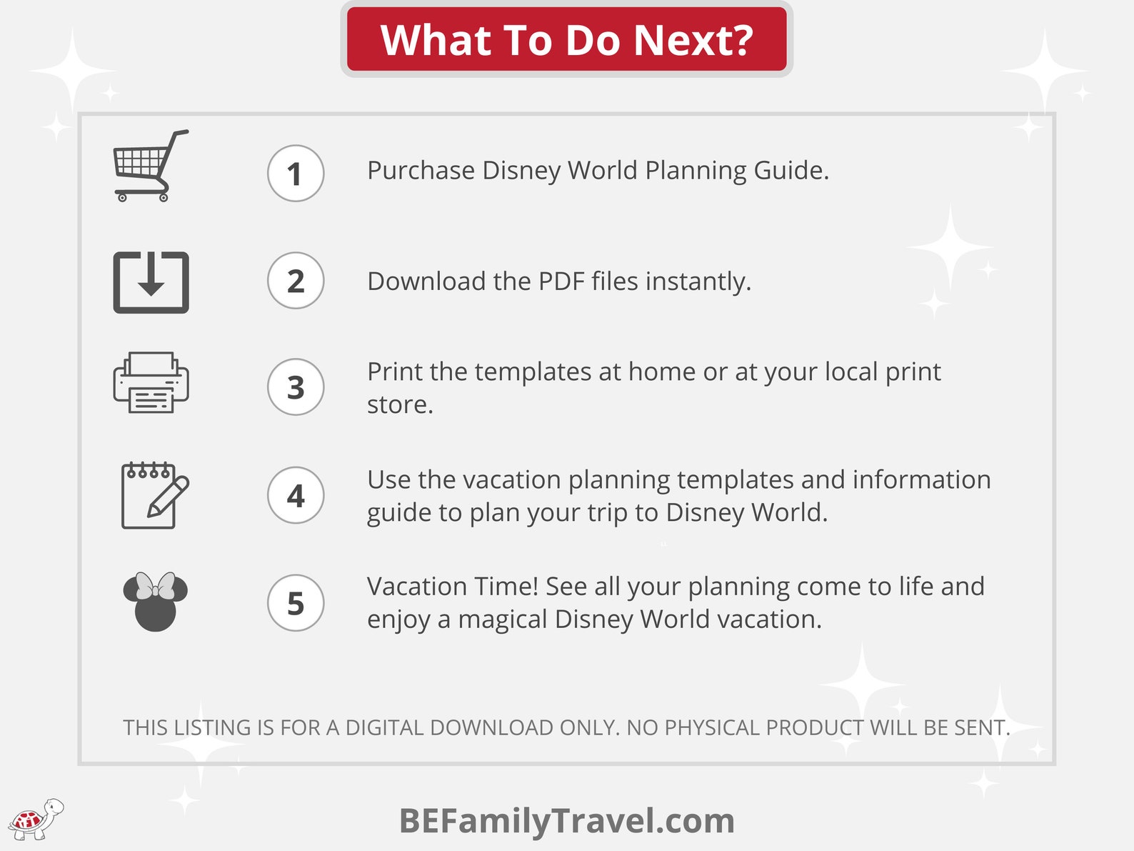 Disney world planning guide with printable worksheets disney etsy