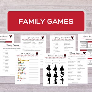 Printable Disney Games - Activity Pack for Family Road Trip, Flying, or Waiting in Line at ...