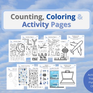 Printable Airplane Activities for Kids With Travel Planner for Flying ...
