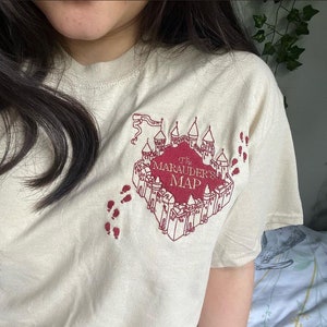 The Marauders Map T-Shirt | Stickerei T-Shirt | Harry Potter inspiriertes Shirt