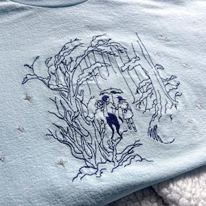 Lucy and the Faun T-shirt | Embroidery T-Shirt | Narnia inspired Shirt
