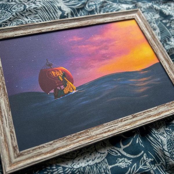The Dawn Treader Painting Print | Narnia Gift | Art Print
