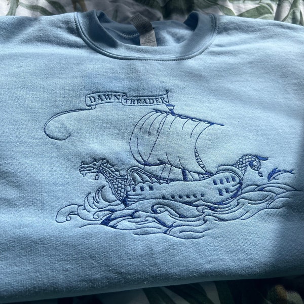 The Dawn Treader Crewneck | Embroidery Sweatshirt | Narnia inspired Sweatshirt