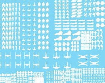 Universal WHITE Star Wars model Decals kill victory markings bandai fine molds studio scale amt MPC revell resin 1/72 1/24 1/144