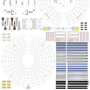Grid only 1/1000 Polar Lights Star Trek TOS enterprise model kit decals grid