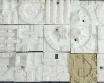 30 piece 1/72 resin death star wars tiles for bandai and fine molds diorama lots