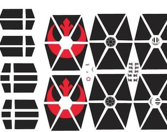 1/144 waterslide decals bandai star wars TIE Advance vehicle model 007