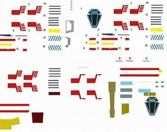 1/144 Bandai Red Squadron / Rogue Squadron X wing decals
