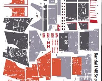 1/48 bandai snowspeeder star wars inspired decal snow speeder