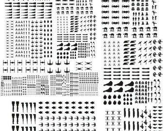 Universal Star Wars model Decals kill victory markings bandai fine molds studio scale amt MPC revell resin 1/72 1/24 1/144