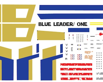 1/48 ILM style blue leader decals for bandai x wing