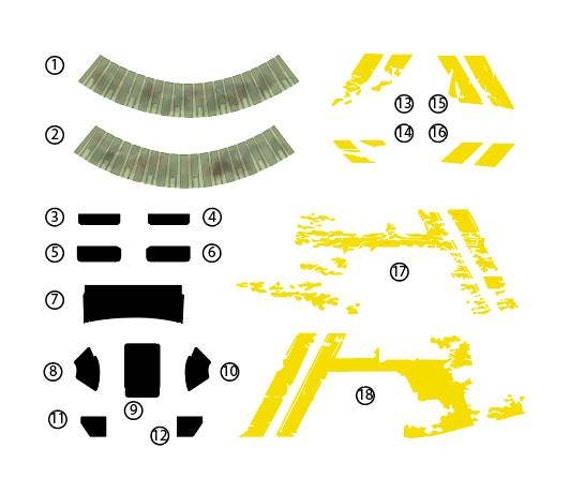 Star Wars Water Decals Bandai Razor Crest Vehicle Model 018 Ex018