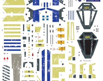 1/48 Rogue One Blue Leader Star Wars X vleugel Stickers