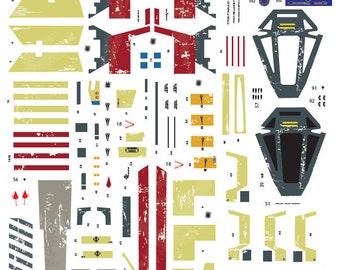 1/48 Rogue One Red Leader Star Wars X vleugel Stickers