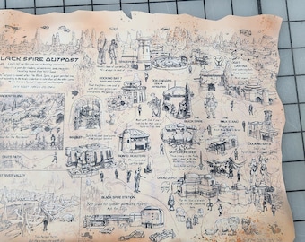 Disneyland inspired Batuu waterproof map