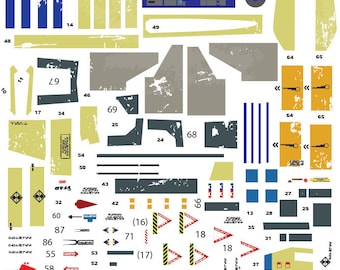 1/24 Rogue One Blue Leader-stickers voor Star Wars Studio Scale X-wing