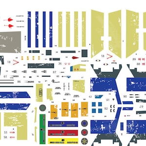 1/72 Rogue One Blue Leader Star Wars X wing Decals