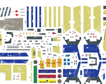 1/72 Rogue One Blue Leader Star Wars X wing Decals