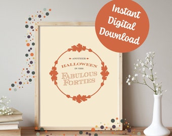 Fabulous Forties Halloween, Printable, Instant Digital Download, Magic Kingdom Inspired, Carousel of Progress Artwork Printable