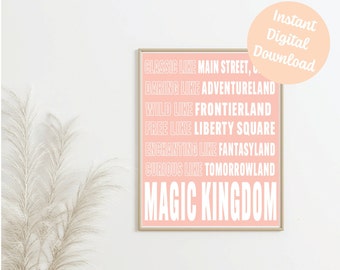 Lands Like Whoa Instant Digital Download, Magic Kingdom Inspired, Artwork Printable, Art Print, MK Print