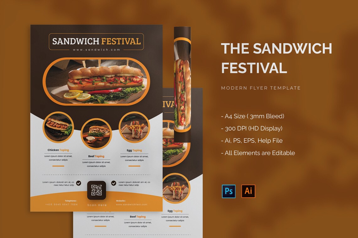Sandwich Festival Flyer Etsy